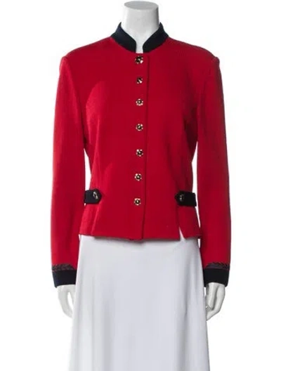 Pre-owned St John Evening Jacket In Red