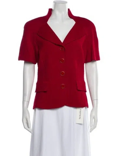 Pre-owned St John Evening Jacket In Red