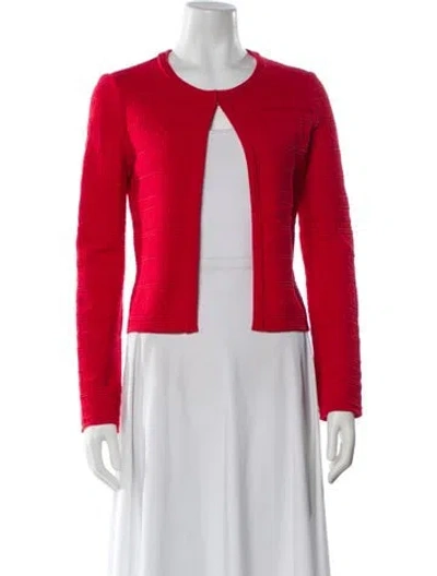 Pre-owned St John Evening Jacket In Red