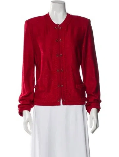 Pre-owned St John Evening Jacket In Red