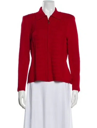 Pre-owned St John Evening Jacket In Red