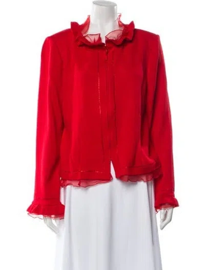 Pre-owned St John Evening Jacket In Red