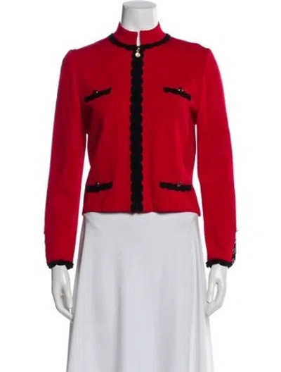 Pre-owned St John Evening Jacket In Red