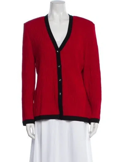 Pre-owned St John Evening Jacket In Red