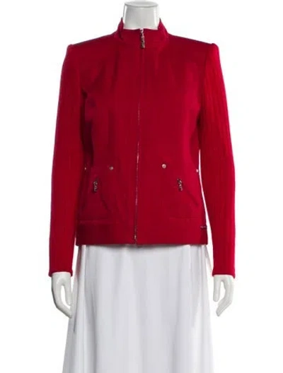 Pre-owned St John Evening Jacket In Red