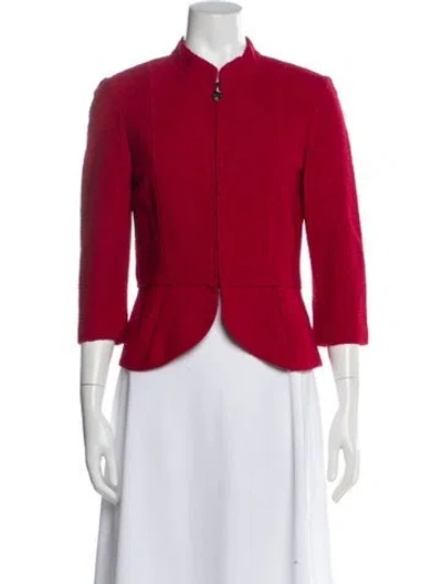 Pre-owned St John Evening Jacket In Red