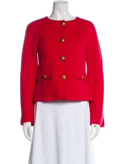 Pre-owned St John Evening Jacket In Red