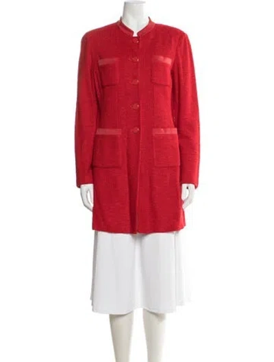 Pre-owned St John Evening Jacket In Red