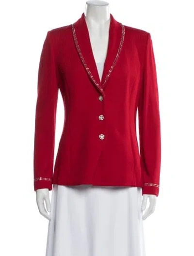 Pre-owned St John Evening Jacket In Red