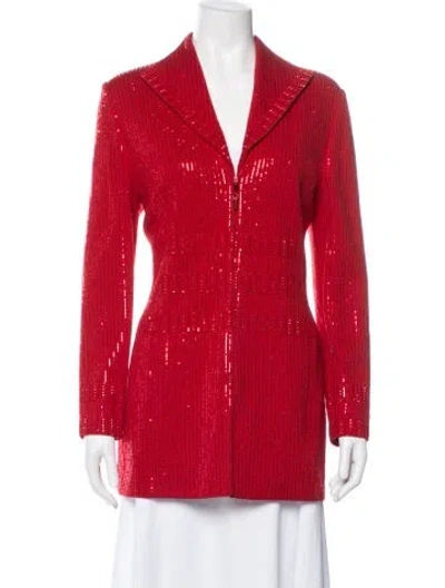 Pre-owned St John Evening Jacket In Red