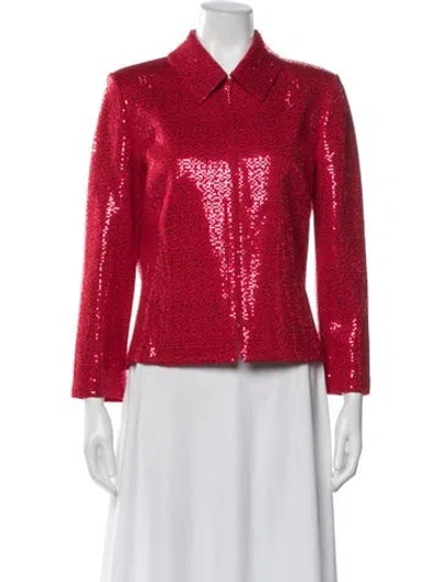 Pre-owned St John Evening Jacket In Red