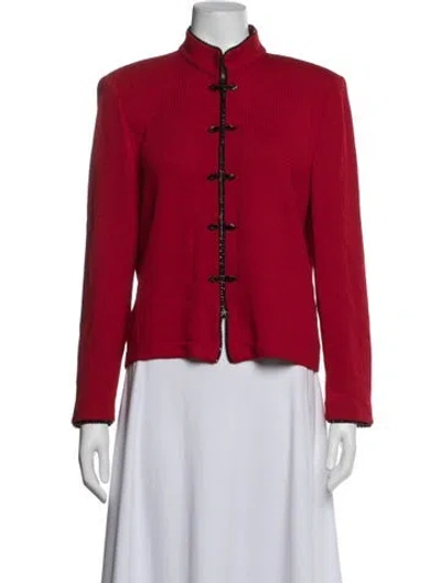 Pre-owned St John Evening Jacket In Red
