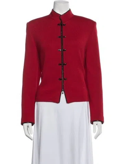 Pre-owned St John Evening Jacket In Red