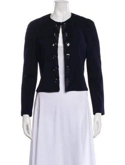 Pre-owned St John Evening Jacket W/ Tags In Blue
