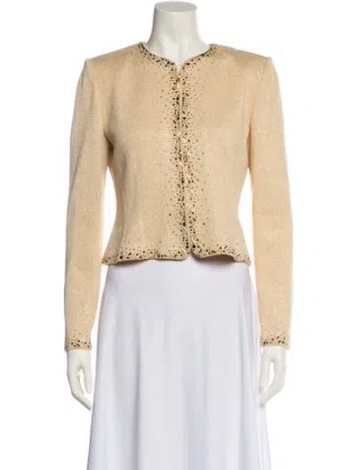 Pre-owned St John Evening Jacket W/ Tags In Gold
