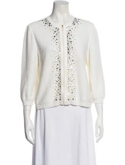 Pre-owned St John Evening Jacket In White