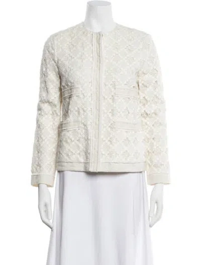 Pre-owned St John Evening Jacket In White