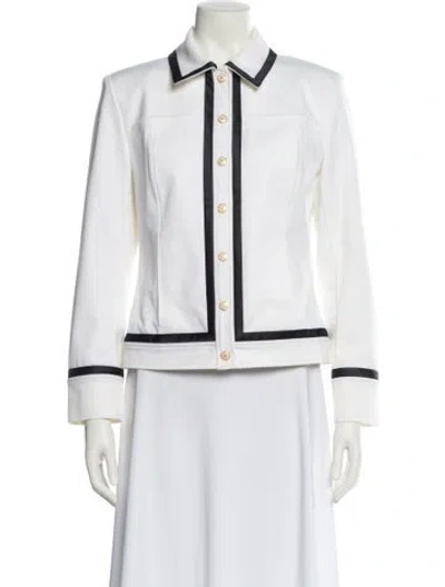 Pre-owned St John Evening Jacket In White