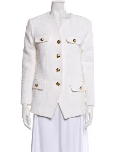 Pre-owned St John Evening Jacket In White