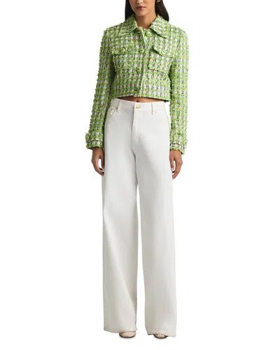 ST JOHN EYELASH COLORFUL PLAID JACKET