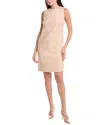 St John St. John Eyelash Tweed Shift Dress In Nude