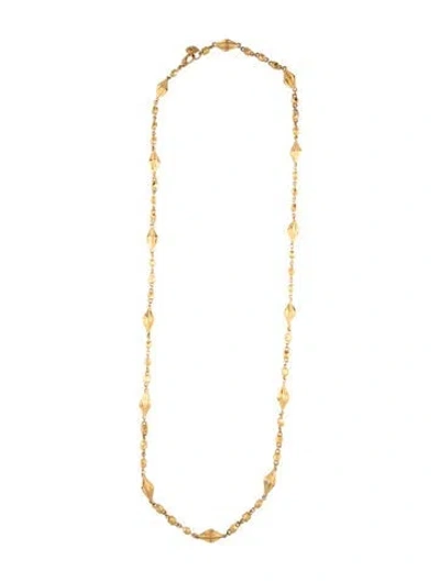 Pre-owned St John Faceted Rope Station Necklace, 42.5" In Multicolor
