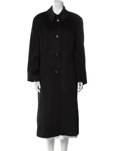 Pre-owned St John Faux Fur Coat In Black