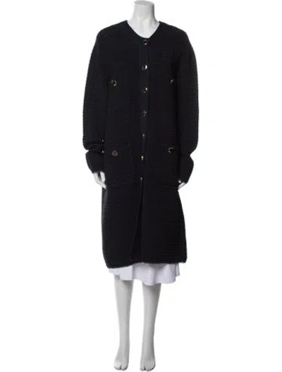 Pre-owned St John Faux Fur Coat W/ Tags In Black