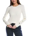 St John St. John Fine Gauge Knit Sweater In Beige