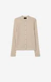 St John Fine Lurex Cardigan In Chgn