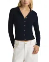 St John St. John Collection Crewneck Cardigan In Midnight