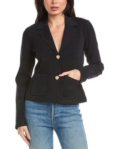 St John St. John Fitted Knit Jacket In Black