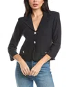 St John St. John Fitted Knit Jacket In Black