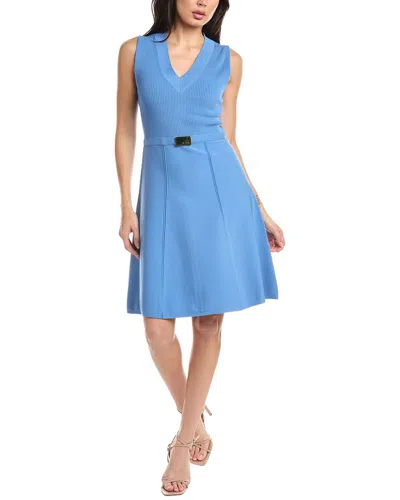 St John St. John Flared Knit Midi Dress In Blue