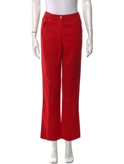 Pre-owned St John Flared Pants In Red