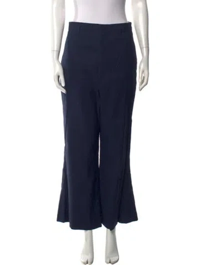 Pre-owned St John Flared Pants In Blue