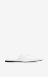 St John Flat Leather Mule In Bnco