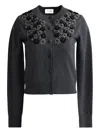 St John Floral Beaded Cardigan In Multi