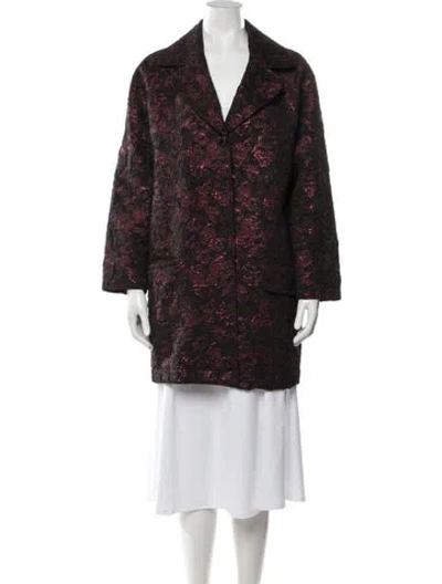 Pre-owned St John Floral Print Coat