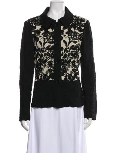Pre-owned St John Floral Print Evening Jacket In Multi