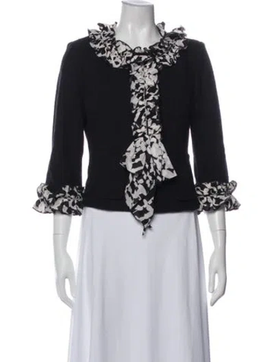 Pre-owned St John Floral Print Evening Jacket In Multi