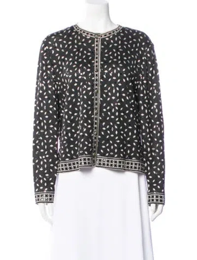 Pre-owned St John Floral Print Evening Jacket In Multi