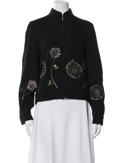 Pre-owned St John Floral Print Evening Jacket In Multi