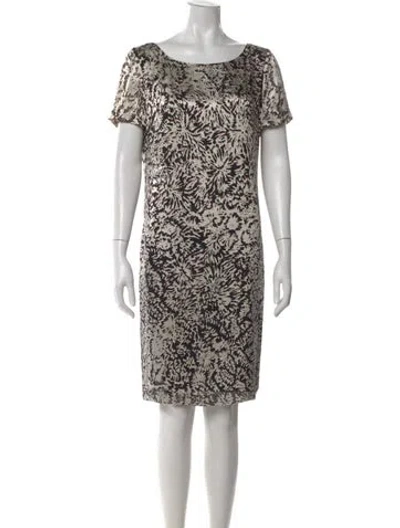 Pre-owned St John Floral Print Knee-length Dress