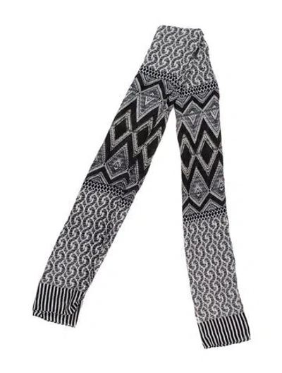 Pre-owned St John Floral Print Scarf In Black