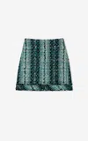 St John Foiled Tweed Skirt In Juam