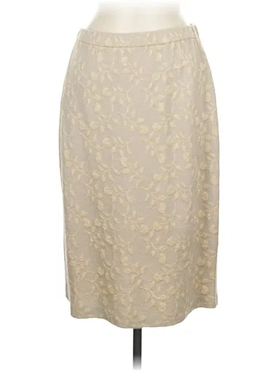 Pre-owned St John Formal Skirt In Brown