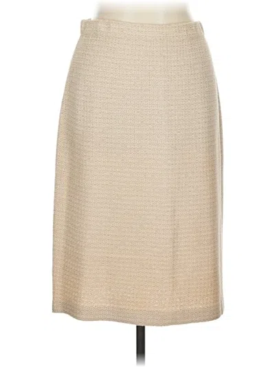 Pre-owned St John Formal Skirt In Brown