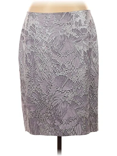 Pre-owned St John Formal Skirt In Gray