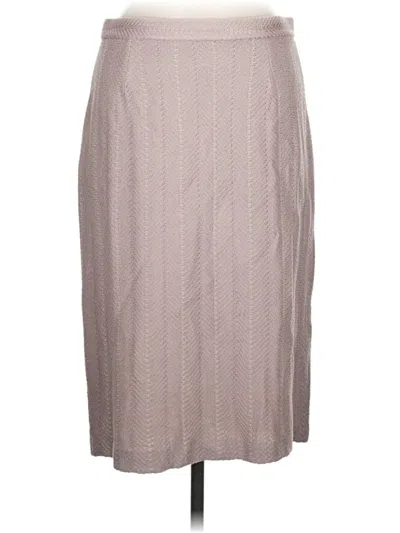 Pre-owned St John Formal Skirt In Gray